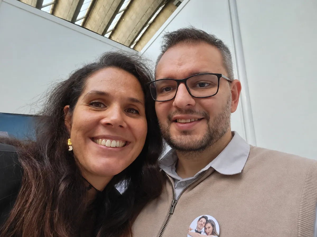 Silvia e Cédric, fondatori di Voice Memories, al Salon du Mariage di Nizza