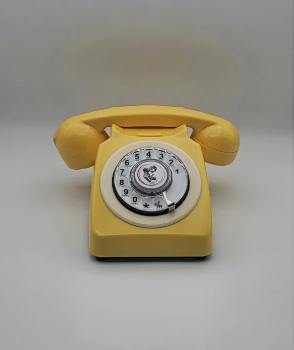 Téléphone rotatif jaune