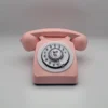 Téléphone rotatif rose