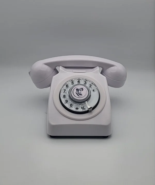 Téléphone rotatif blanc